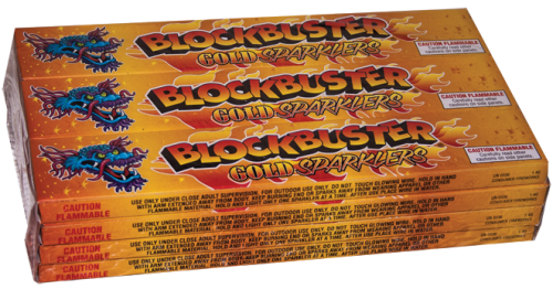 #8 Blockbuster Gold Wire Sparkler